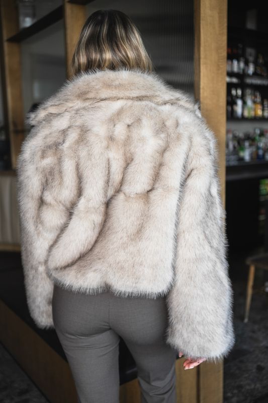 Steff Faux Fur Jacket Beige 