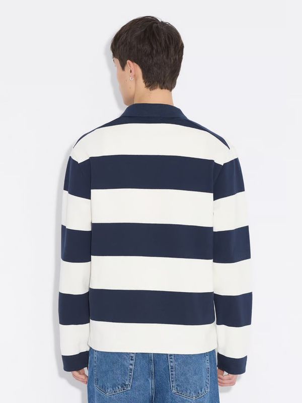 Rugby Polo Navy Stripe 