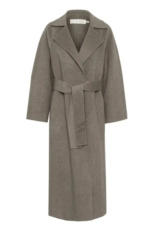 Yilla Long Coat Sandy Grey Melange 