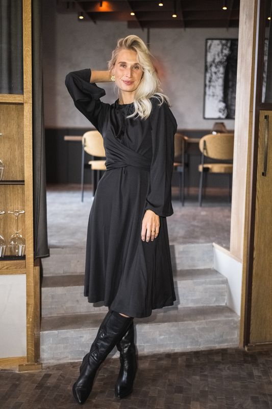 Polly Jersey Dress Black 