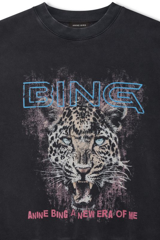 Miles Sweatshirt Leo Muse Washed Black 