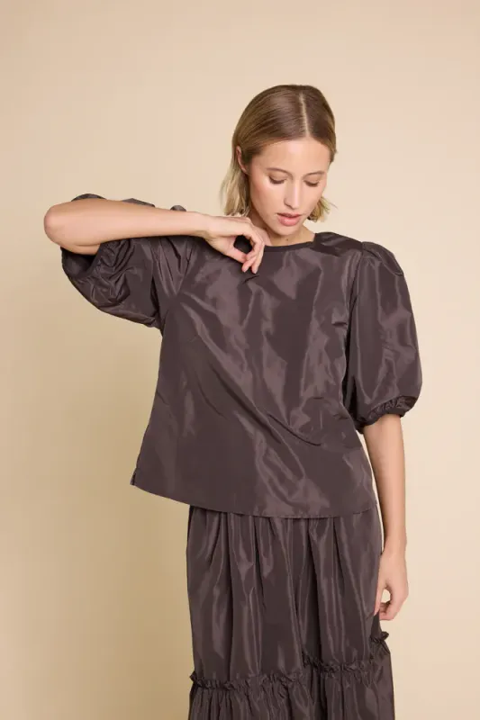 Isabel 25 Solid Blouse Brown 