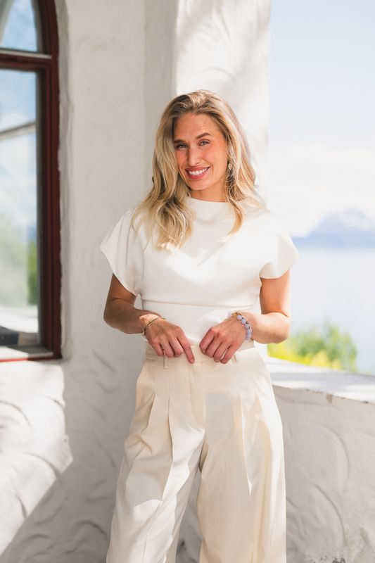 Demi Top Pearl White 
