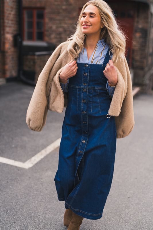 Tyler Denim Long Dress Denim Blue 