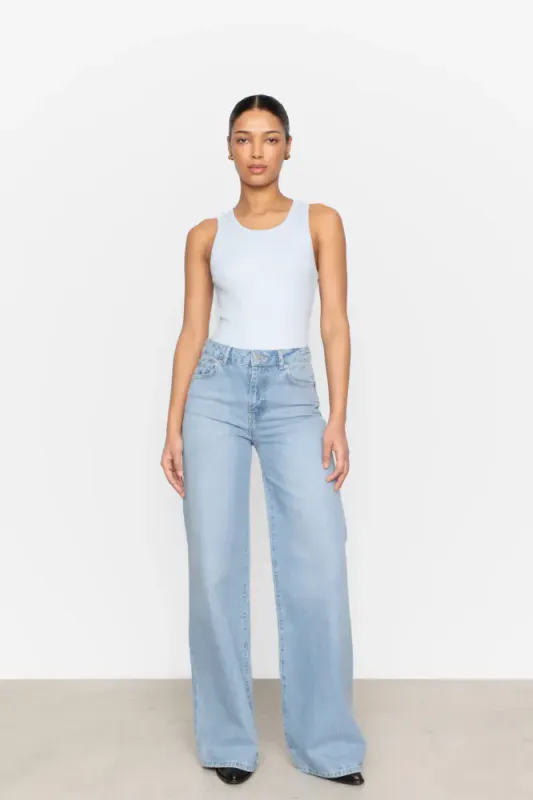 Pia Rib Singlet Light Blue 