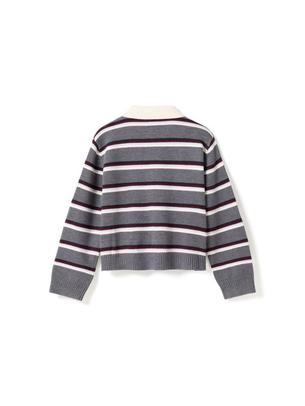 Merryll Knit Delissa Grey Stripe