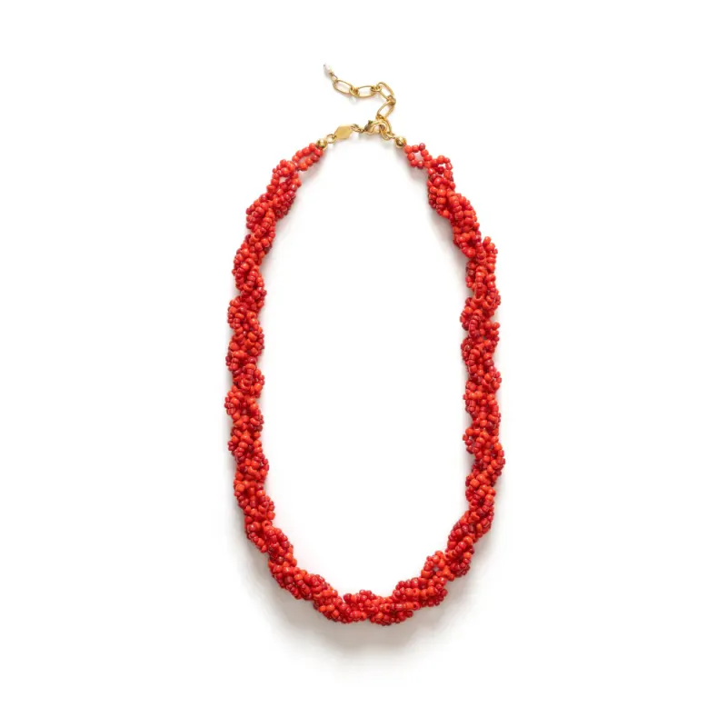 Scarlet Wave Necklace Bright Red 