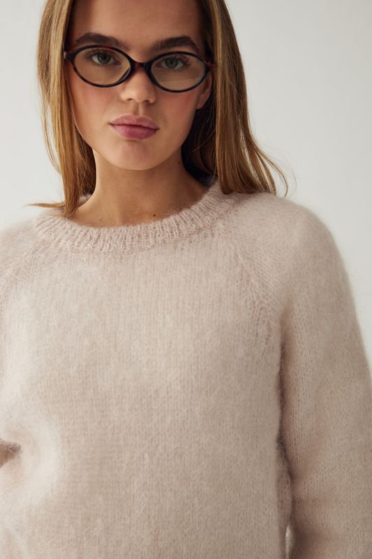 Latora Mohair Knit Oyster