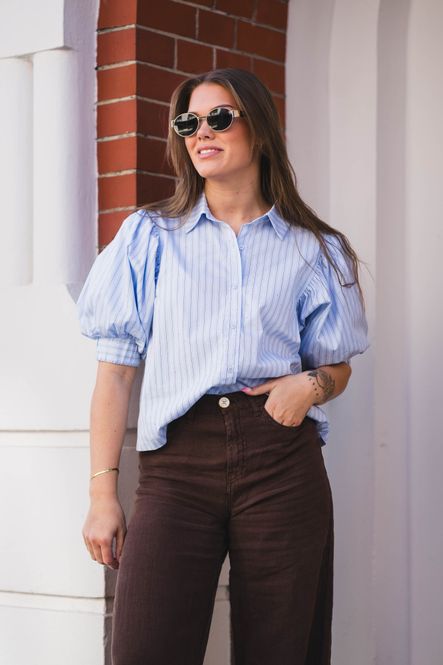 Hovedbilde Etta Stripe Stone Shirt Light Blue