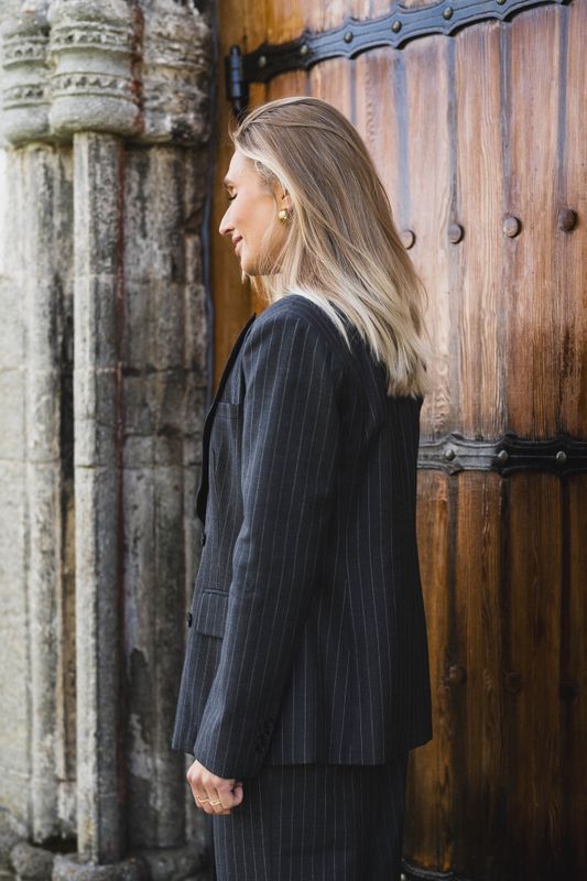 Francis Pinstripe Grey 