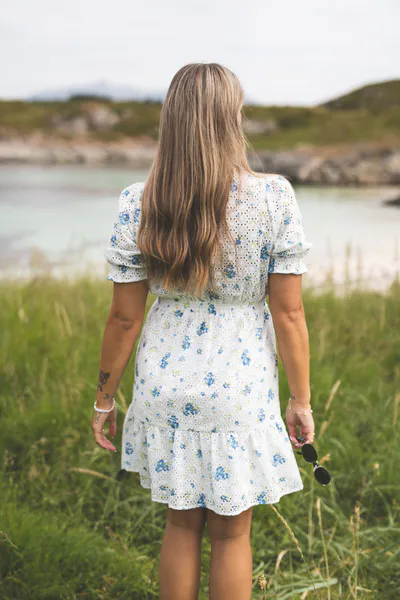 Hovedbilde Eivor 2/4 Dress Blue Flower 