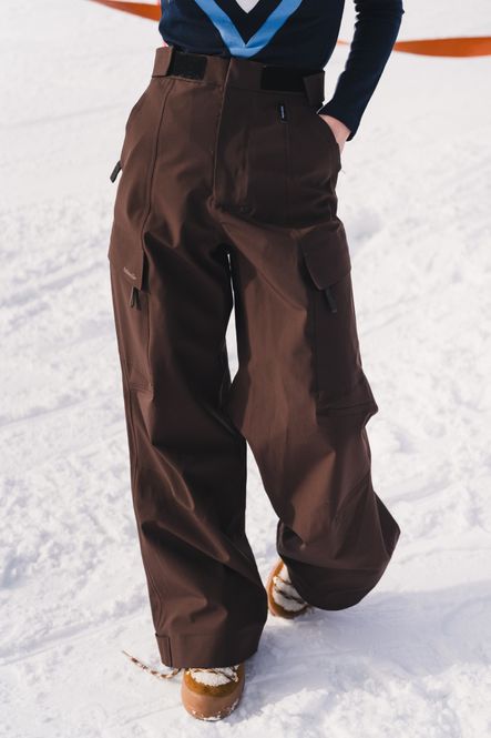 Hovedbilde W Tryvann 3L Trousers Dark Brown 