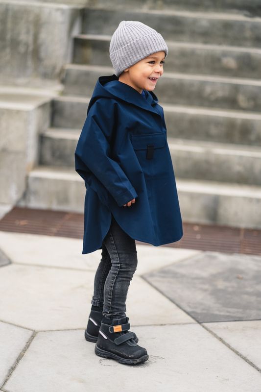 Bergen Poncho Mini Dark Navy 