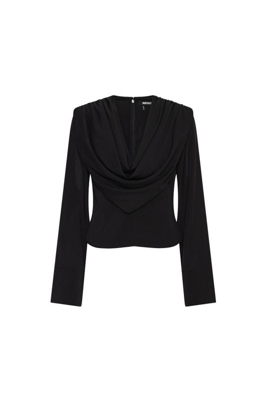 Draped Blouse Black 