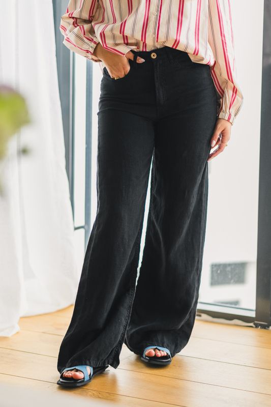 Skater Loose Linen Black 