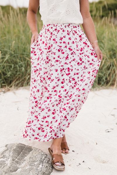Hovedbilde Falisha HW Skirt AOP Rose Red Flower