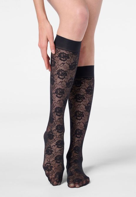 Hovedbilde Lace Allure Knee High Black 