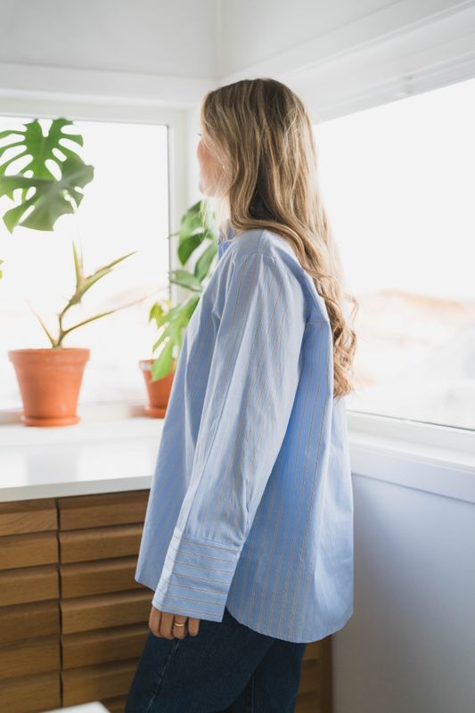 Dita Twin Stripe Shirt Light Blue 