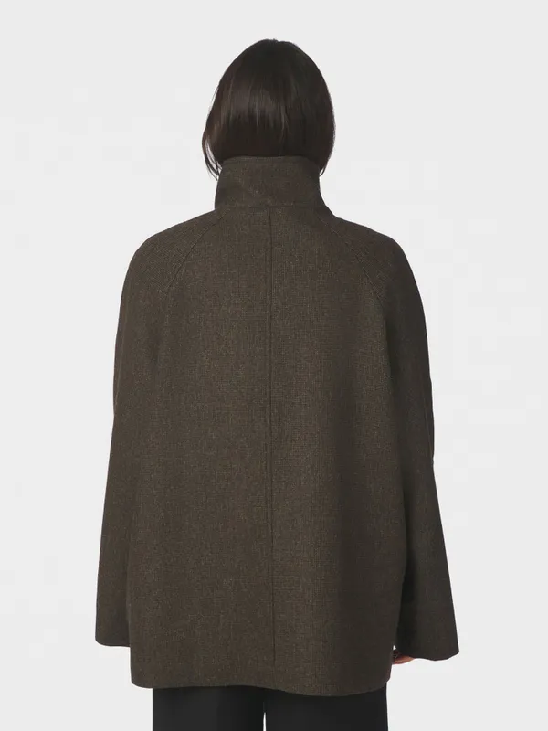 Mariel Mini Check Jacket Brown 
