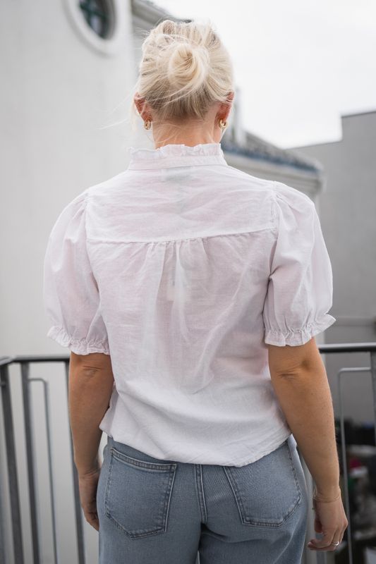Odesa Linen Blouse White
