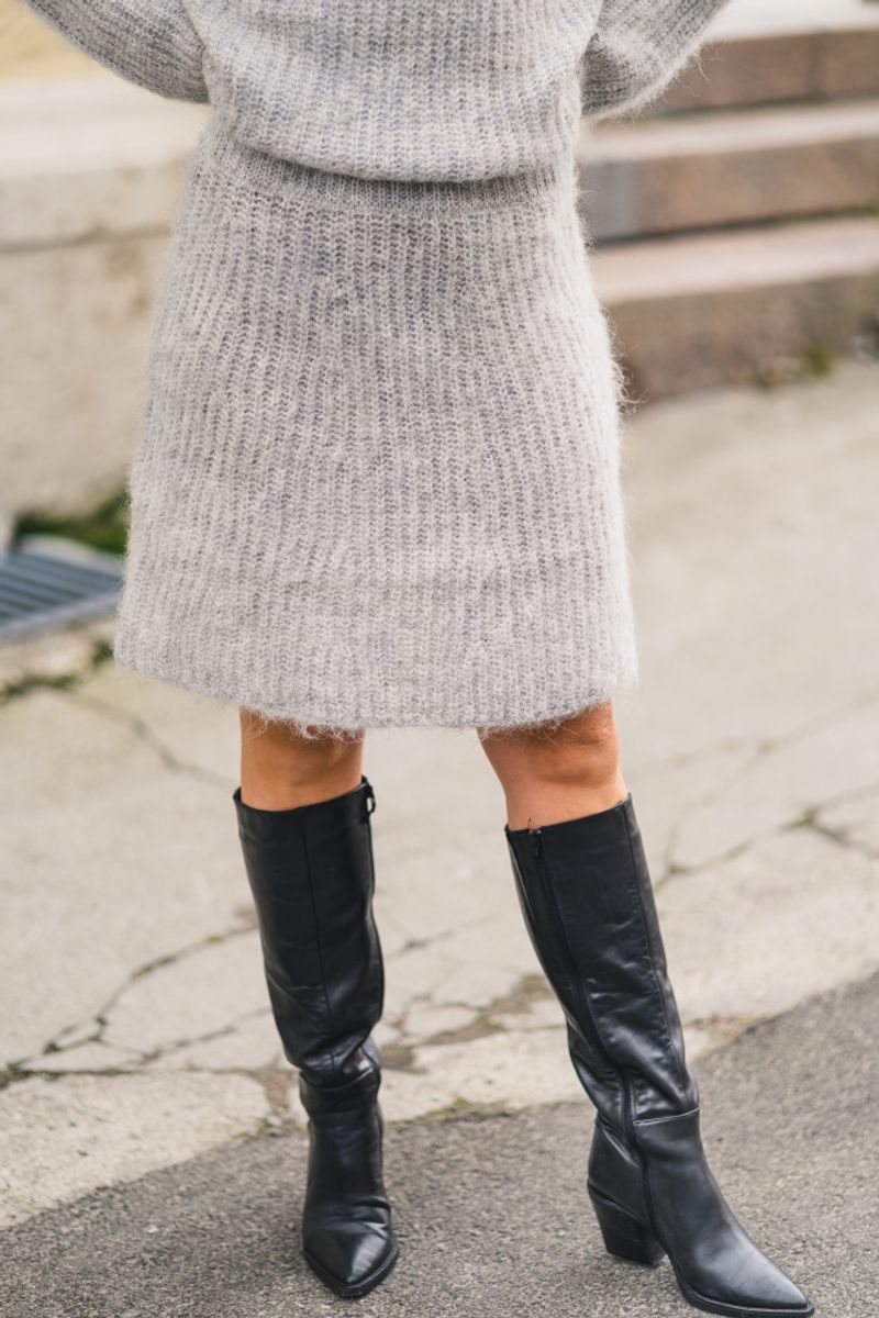 Annalisa Skirt Light Grey Melange 