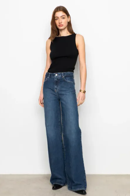 Hovedbilde Peggy Rib Boatneck Top Black 