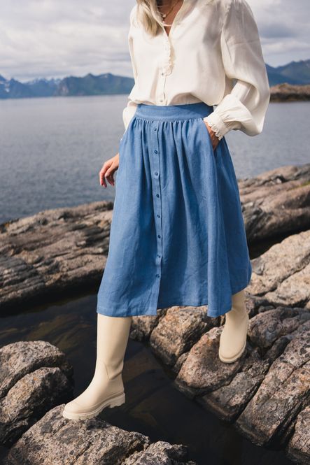 Hovedbilde Pernilla HW Skirt Mid Blue Wash 
