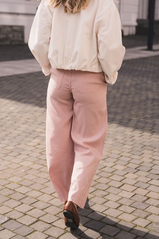 Erica 769 Strawberry Cream Linen Ankle 