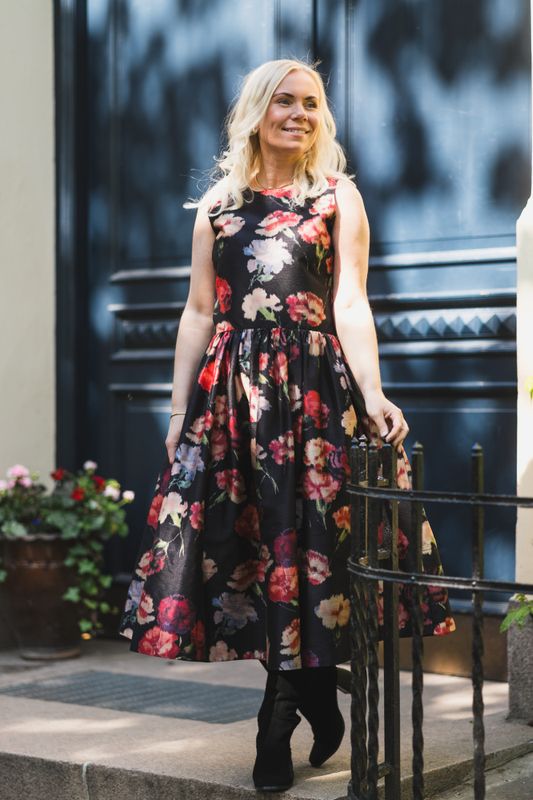 Taffeta Midi Dress Poppy 