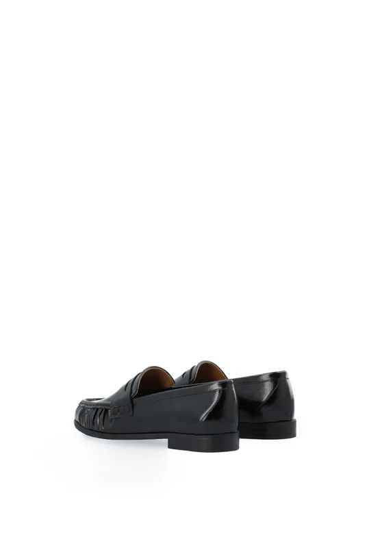Carma Penny Loafer Faux Leather Black Pratia 