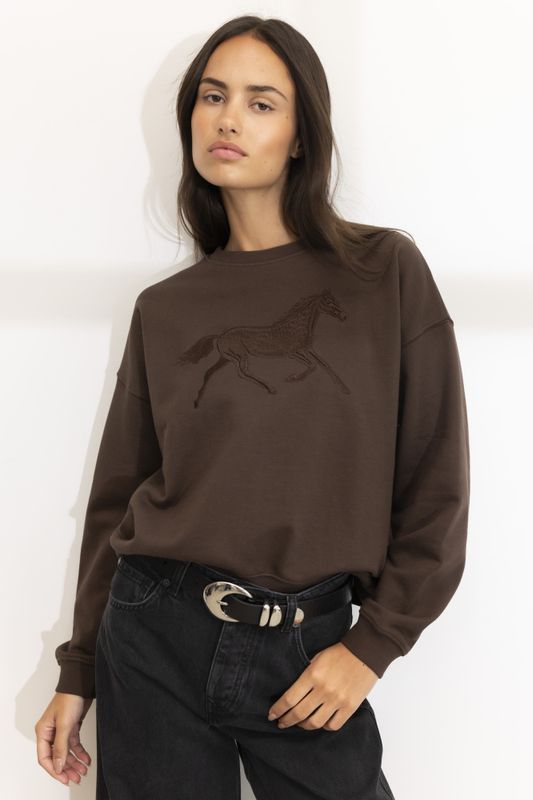 Moira Sweatshirt Dark Brown 