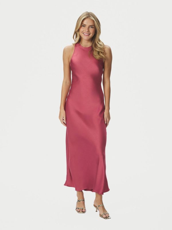 Celinie Heavy Sateen Dress Cherry Pink 