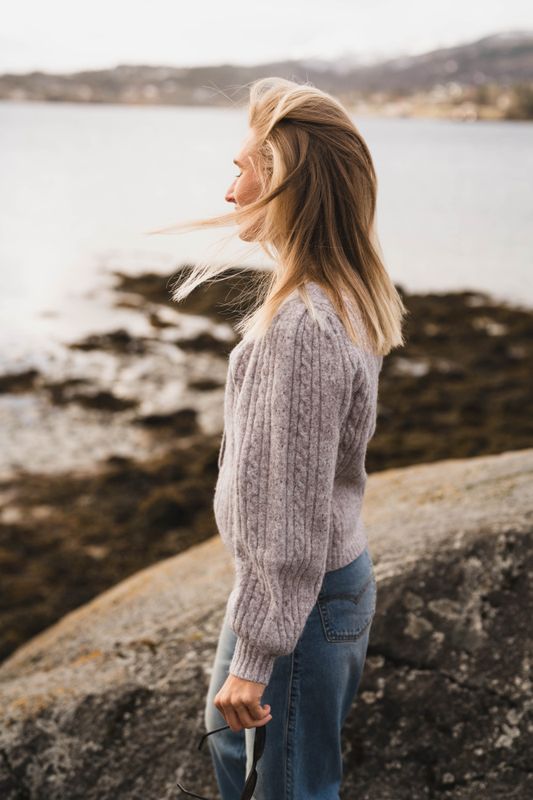 Koteas Cable Knit Cardigan Beige Melange 