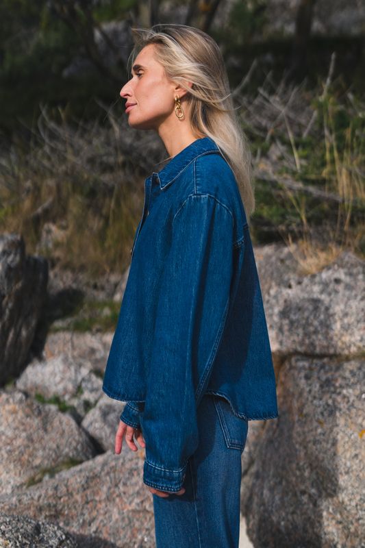 Cecilie Shirt Mid Blue Wash 
