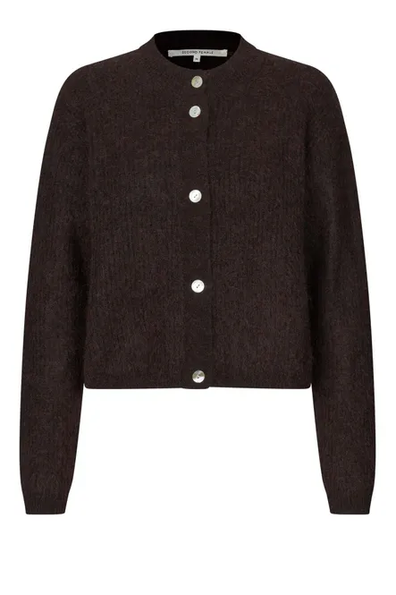 Hovedbilde Andrea Knit Rib LS Cardigan Demitasse