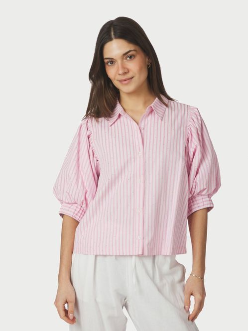 Hovedbilde Etta Soft Stripe Stone Shirt Light Pink 