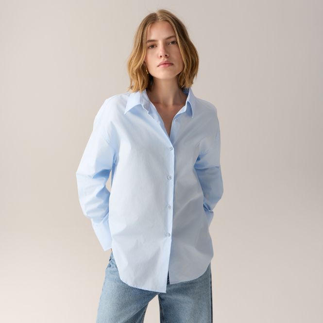 Hovedbilde Caryn Poplin Celeste Light Blue 