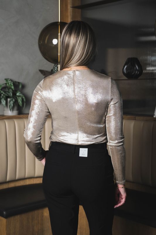 Margot Drape Blouse Champagne 