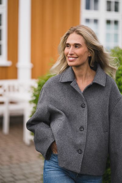 Hovedbilde Hamra Wool Jacket Grey Melange 