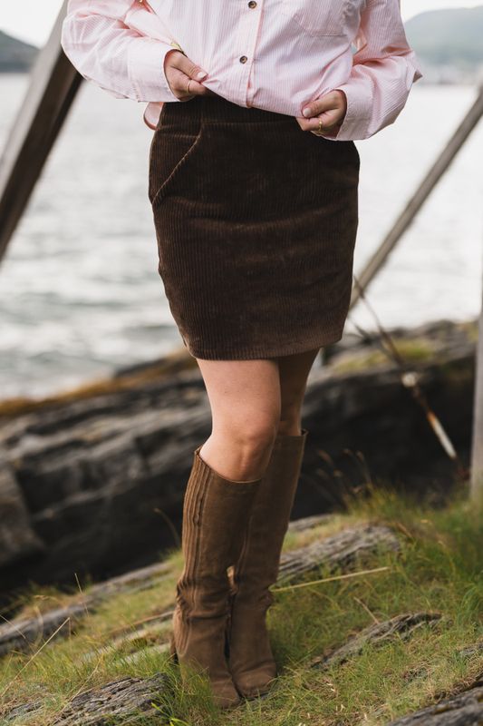 Floriana HW Skirt Slate Black 