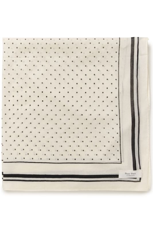 Phi Scarf Black Dot Print