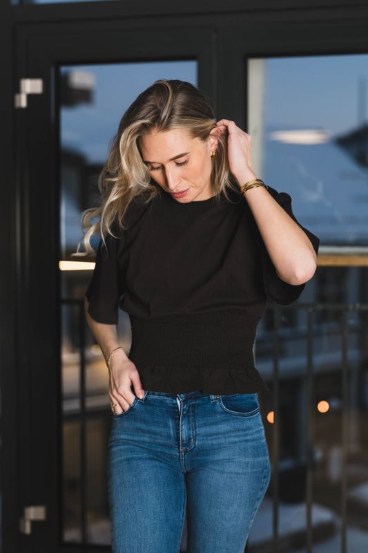 Dray Boxy Smock Tee Dark Brown 