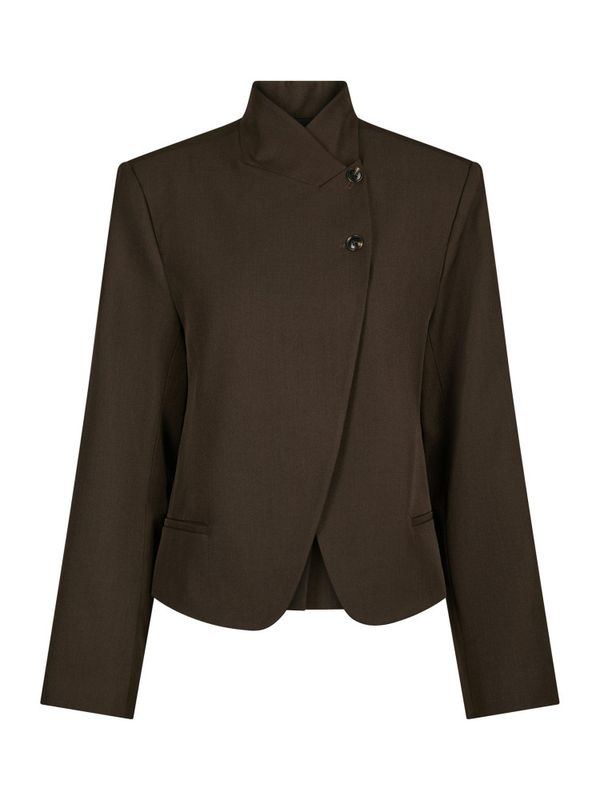 Tiria Structure Blazer Dark Brown 