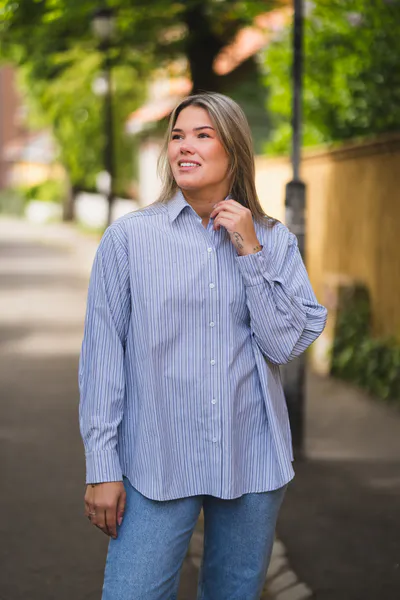 Hovedbilde Dita Twin Stripe Shirt Light Blue 