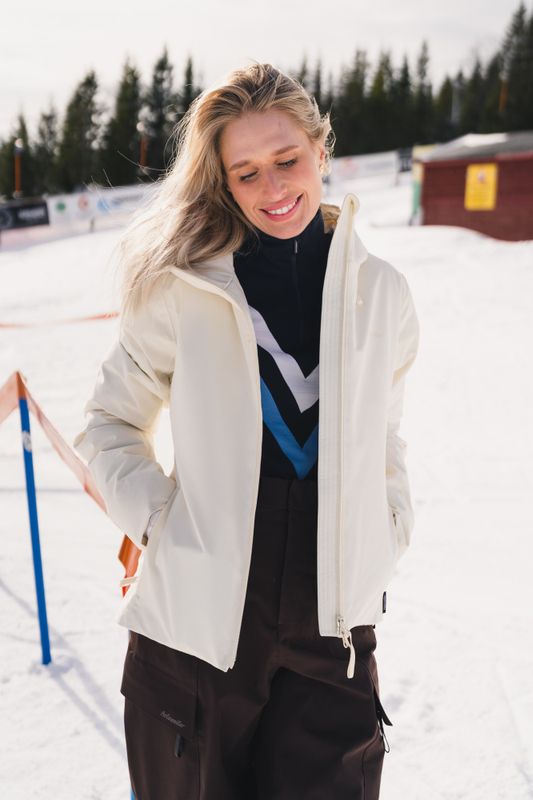 W Tryvann Light Down Jacket Ecru 