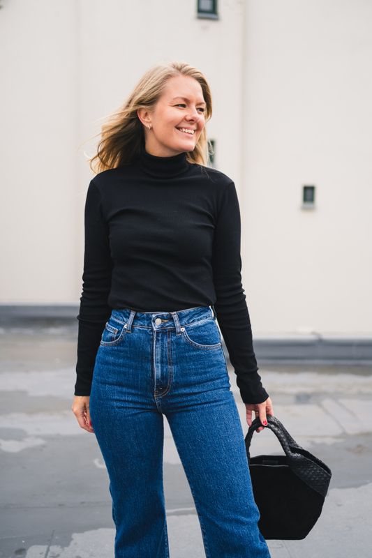 Petra Rib Turtleneck Black 