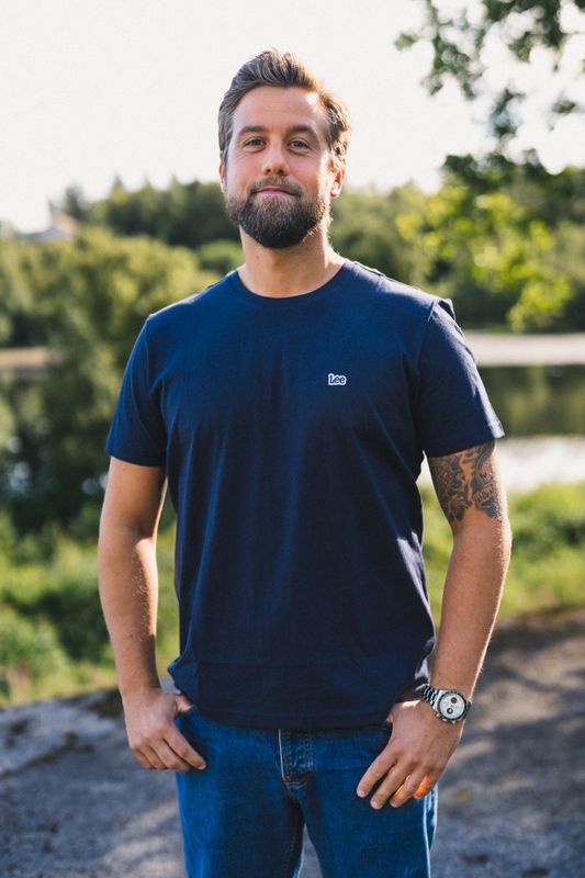 SS Patch Logo Tee Navy 