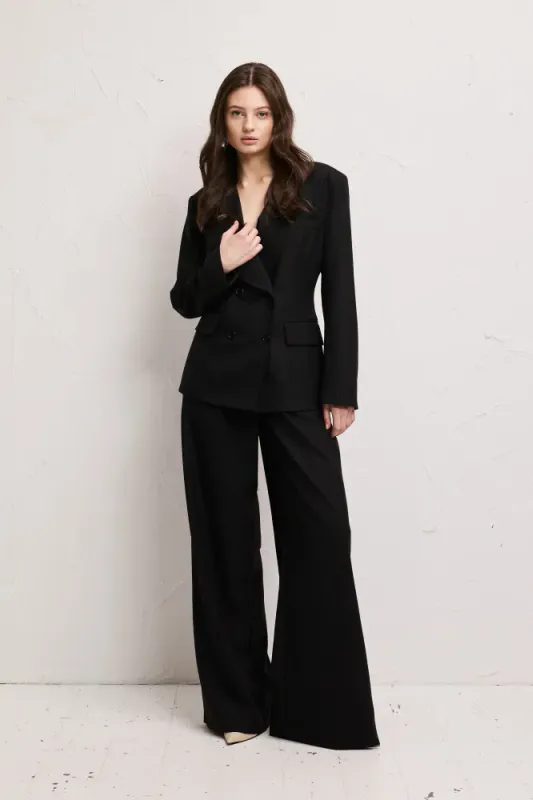 Francis Pinstripe Black 