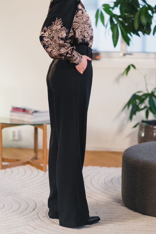 Alessandra Melange Pants Black 