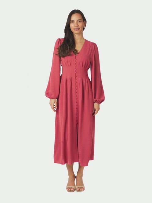 Hovedbilde Annelie Solid Crepe Dress Cherry Pink 
